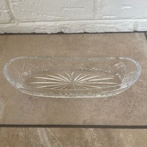 Waterford Crystal Lismore Pattern Oval Celery Dish Bowl Germany 9-3/4"